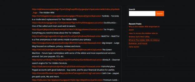 Hidden Wiki Onion Links